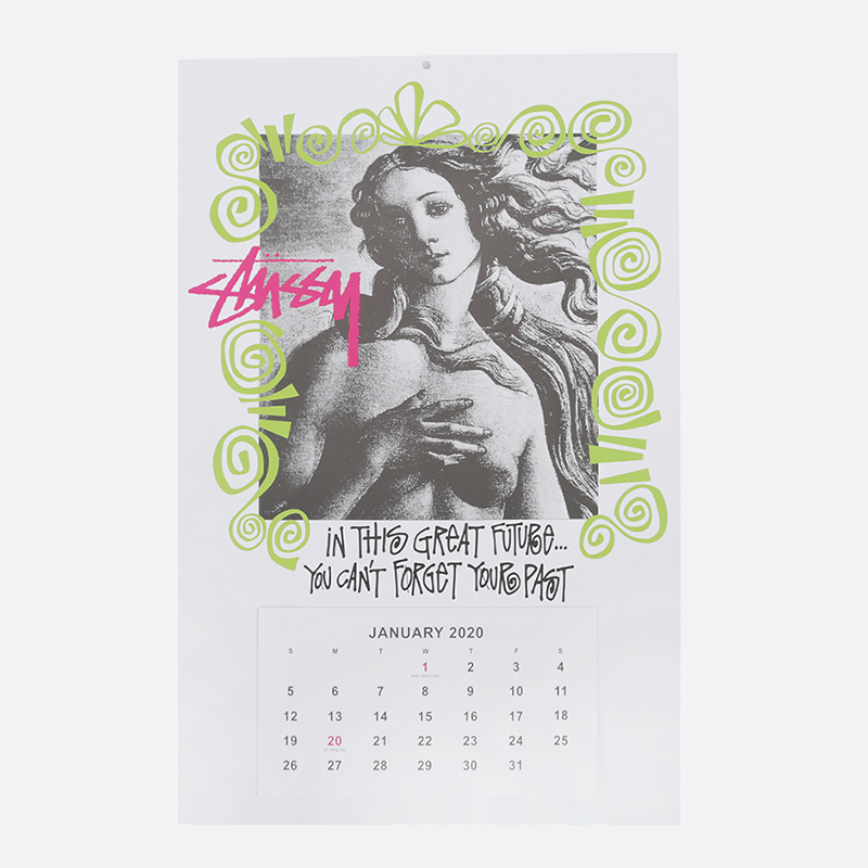  белый календарь Stussy 2020 Calendar 138673-white - цена, описание, фото 1